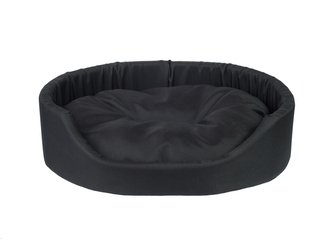 Pelíšek pro psa oválný BASIK černá velikost XXL 86x76x17,5