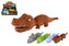 Dinosaurus plněný pískem 180g mačkací antistresový silikon 18cm 4 barvy v sáčku 12ks v boxu