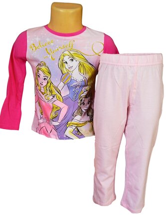 Dívčí pyžamo PRINCEZNY dlouhé, růžová, velikost: 98