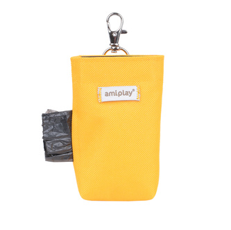 Pouzdro na sáčky na psí exkrementy RUMBA žlutá 6x2x11 cm