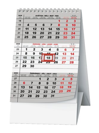 Stolní kalendář 2026 - Mini tříměsíční Stolní kalendář 2026 - Mini tříměsíční