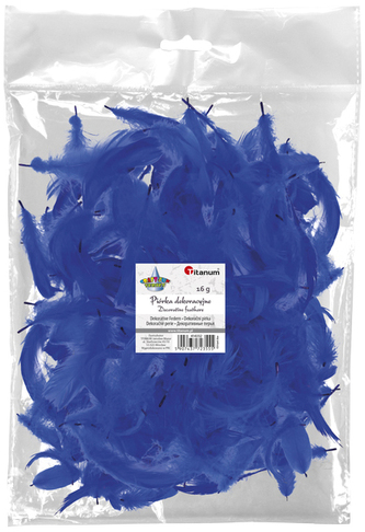 Piórka 5-12cm op. 16g, granatowe, Craft-Fun