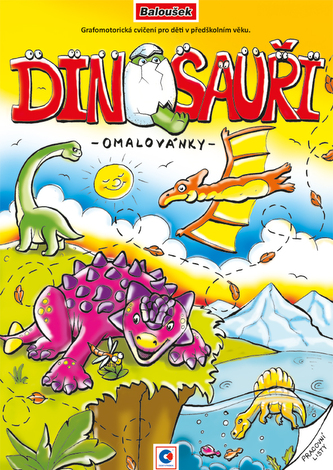 Omalovánka A4 - Grafomotorická omalovánka - Dinosauři