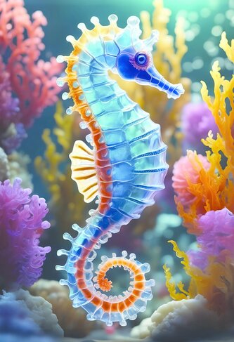 INTERDRUK Puzzle Colorful Nature: Mořský koník 250 dílků