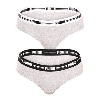 2PACK dámské kalhotky brazilky Puma šedé (603043001 328) L 2PACK dámské kalhotky brazilky Puma šedé (603043001 328) L