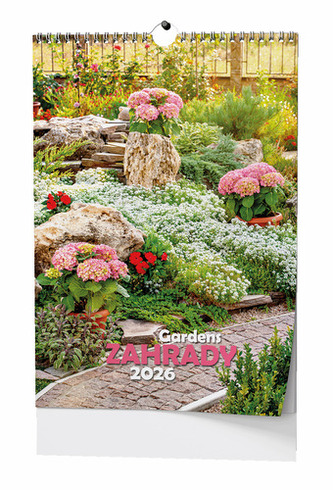 Nástěnný kalendář 2026 - Zahrady - A3