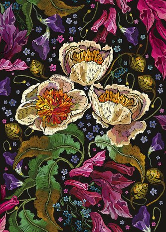 INTERDRUK Puzzle Flowers: Barevné květy 1000 dílků