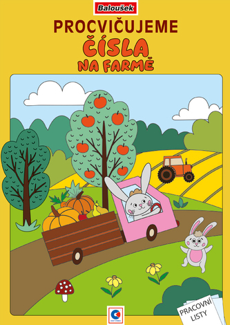 Omalovánka A4 - Procvičujeme čísla - Na farmě