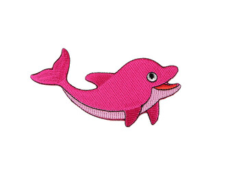 Nažehlovačka želva, krokodýl, delfín, žralok - 1 ks - 4 pink delfín