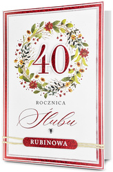 Karnet B6 40 rocznica ślubu, wianek HM200-3407