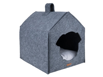 Boudička pro psy HYAGGO 2v1 šedá 33x42x42 cm