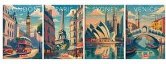 Brulion B5/160K kratka margines Retro City (4szt)