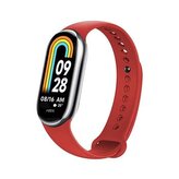 Fixed Silikonový řemínek Silicone Strap pro Xiaomi Mi Band 8, červený