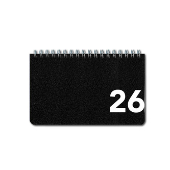 Diář týdenní na šířku 160 x 100 mm, černý