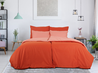 B.E.S. - Petrovice, s.r.o. Povlečení BAVLNA Double face hotelový uzávěr - Cihlová/Rezavá Rozměr: 140 x 220 + 70 x 90