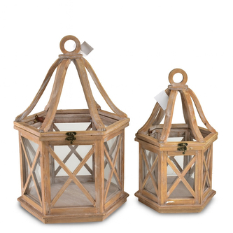 LOKKE Komplet 2 Latarni XL:34x30x52cm L:25,5x22x42cm