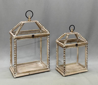 LOKKE Komplet 2 Latarni XL:42x28x64,5cm L:32,5x22x50,5cm