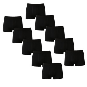 10PACK (8+2 zdarma) pánské boxerky Nedeto basic černé (10NFC1) 4XL