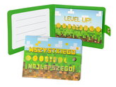 Portfelik tekturowy z kopertką "wszystkiego najlepszego pixel" POR-005