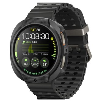 Spigen Liquid Air, matte black - Galaxy Watch 8 (44mm)