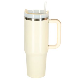 Termo hrnek z nerezové oceli 1,2 l krémová