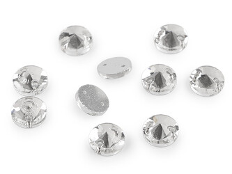 Broušené kamínky našívací Ø10 mm - 360 ks - 2 crystal