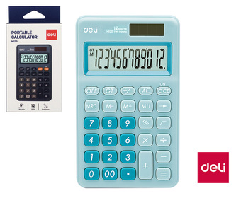 Kalkulačka kapesní DELI EM120 modrá