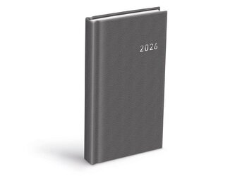 diář 2026 D802 PVC dark gray 90x170mm 7781494