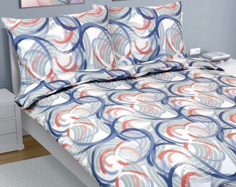 Povlečení krep na dvoudeku - Modrá,Růžová,Šedá - 1ks 240x200, 2ks 70x90 cm