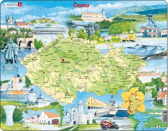 LARSEN Puzzle Česká republika památky 78 dílků