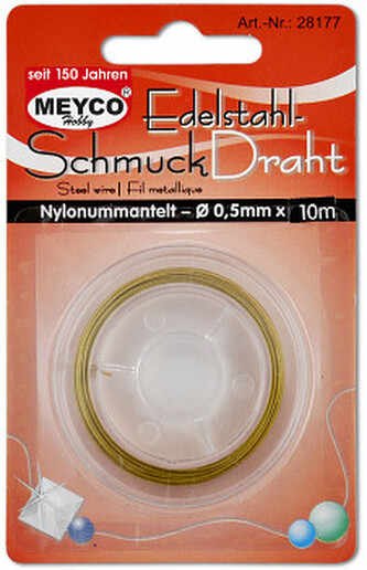 Drát v nylonu zlatý