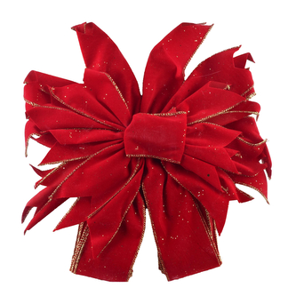 SANTA LILA Kokarda 32x130cm czerwony velvet