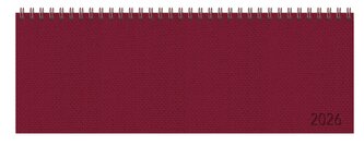 Tischkalender quer Professional Premium 2026 rot