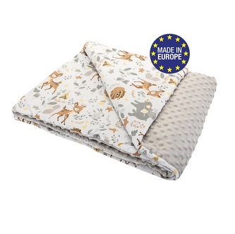 Bomimi Deka minky 100 x 75 cm lesní zvířátka, béžová xy