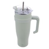 Hrnek TERMO pohár nerez/UH+brčko 1,2 l zelená