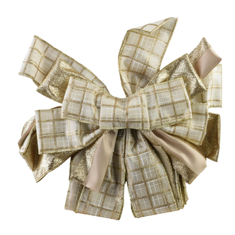 SANTA LILA Kokarda 32x130cm beżowo-złota