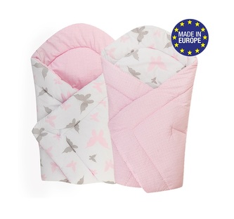 Bomimi Rychlozavinovačka soft oboustranná motýlci, růžová