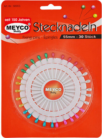 Velké špendlíky sada 30 ks barevných 55mm
