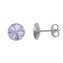 NU003-VI Ocelové náušnice Crystals from Swarovski® 6mm, VIOLET