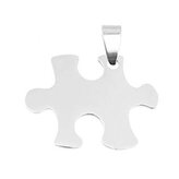 DR1312 Ocelový přívěšek - destička puzzle