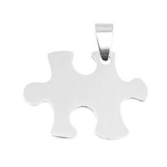 DR1312 Ocelový přívěšek - destička puzzle