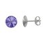 NU003-TZ Ocelové náušnice Crystals from Swarovski® 6mm, TANZANITE
