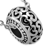 K0005 Navlékací ocelový přívěšek korálek - srdíčka - srdce