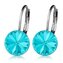 NBS08-LT Ocelové náušnice s krystaly Swarovski® LIGHT TURQUOISE