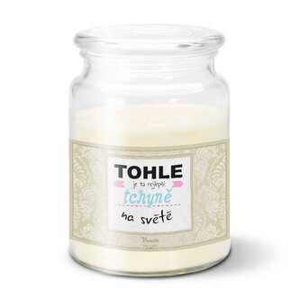 Svíčka Tohle je ta nejlepší tchyně na světě: 500 g