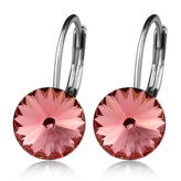 NBS08-RP Ocelové náušnice s krystaly Swarovski® ROSE PEACH