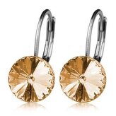 NBSS08-CG Ocelové náušnice - Champagne Gold, 8 mm