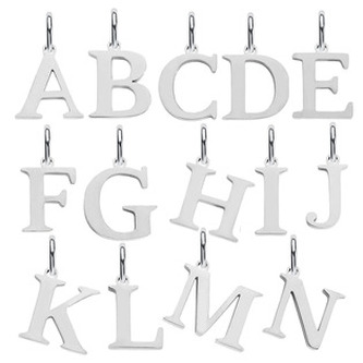 OPP1918-J Ocelový přívěšek - písmeno - iniciála - iniciála "J"