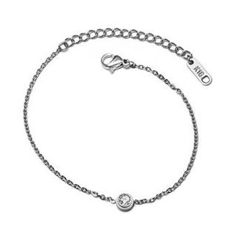 OPA1617 Dámský ocelový náramek se zirkonem