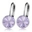 NBS08-VI Ocelové náušnice s krystaly Swarovski® VIOLET